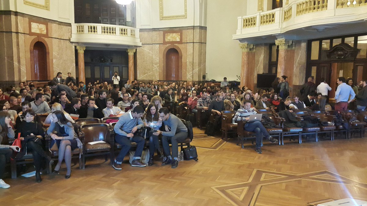 startitsmart's tweet photo. Vasil Terziev and Svetozar Georgiev @Telerik founders in front of the full hall #SIStory #startup #accelerator #exit https://t.co/miaOXplpm3