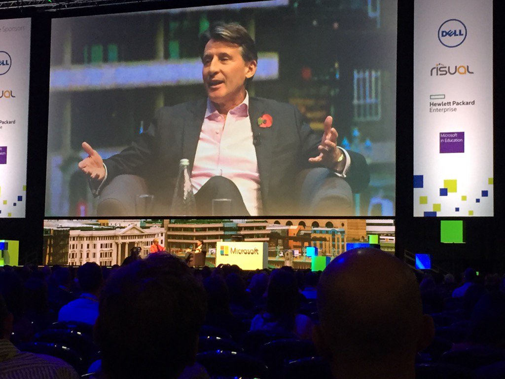tommobevan's tweet photo. After some tricky questions on the IAAF,  Seb Coe getting on to the success of the Olympics.  #FutureDecoded https://t.co/8gH8gaefsR
