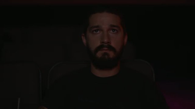Shia LaBeouf (<a href="/thecampaignbook/">Shia LaBeouf</a>) Is Watching His Movies At Angelika Film Center Right Now gothamist.com/2015/11/10/shi…
