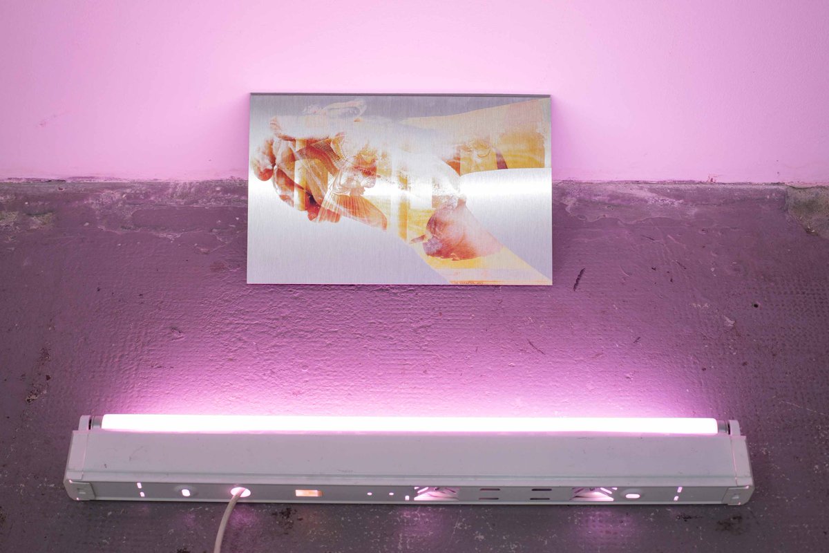 elen_king's tweet photo. Florent Frizet, Don’t Clean My Aura +2, impression sur dibond aluminium, fluo, dimensions variables, 2015 https://t.co/nD2QoMb7xH