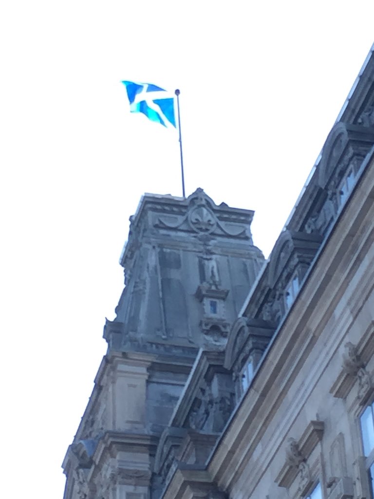 Proud to see Quebec National Assembly flying the Saltire to mark my visit today! <a href="/scotgov/">Scottish Government</a> <a href="/AssnatQc/">assnatqc</a>