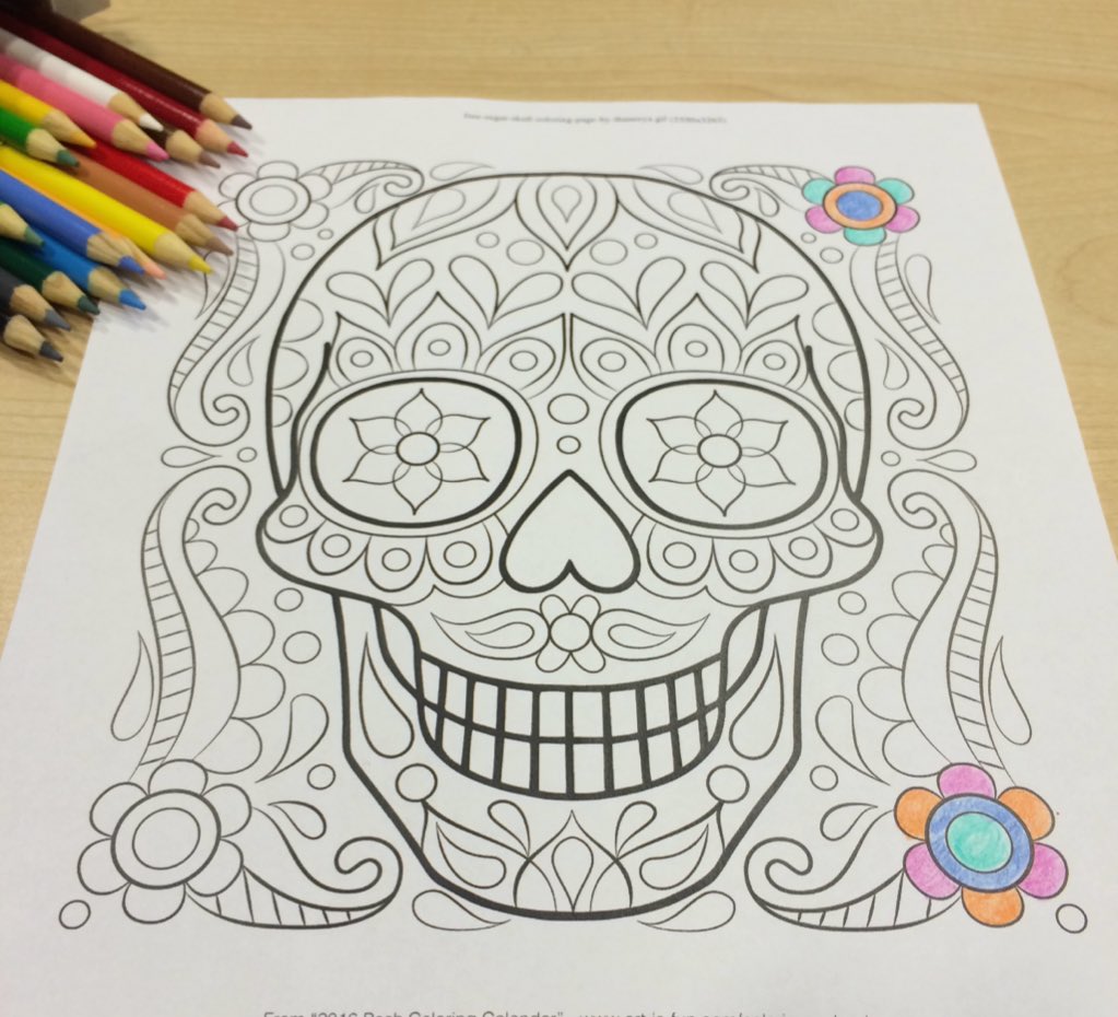 Destressing with a little coloring at the Be Well UC workshop! #BeWellUC