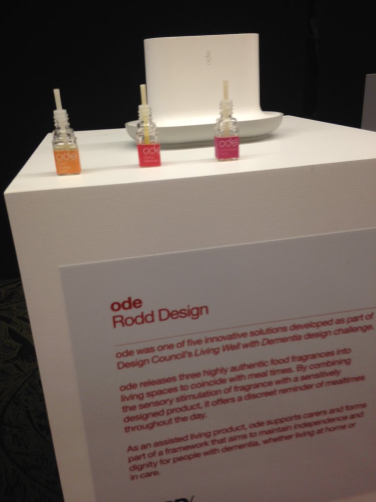 Ode helps people with dementia remember to eat by emitting nice food smells at meal times #medtechsoutheast <a href="/my_ode/">ode</a>