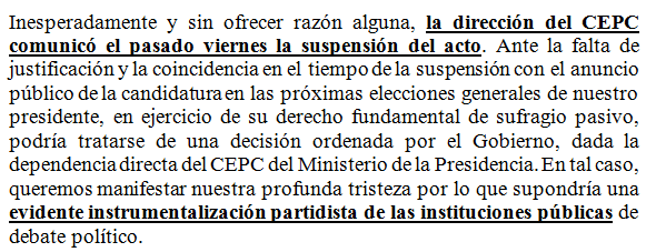 El Gobierno cancela unas jornadas sobre la Constitución en las que iba a participar el general de Podemos CTdBMU2WUAApeDd