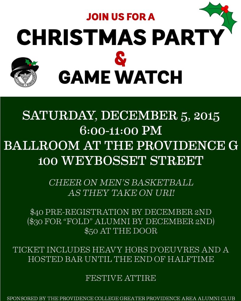 PCMalBrownClub's tweet photo. Registration is now live!  Celebrate the Christmas season and cheer on the Friars!  
https://t.co/3AuXysaaJz https://t.co/WGLb2unkvc