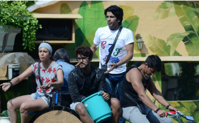 bbtrolls's tweet photo. During the task, Puneet lost it on Mandana. Guru ka vachan ka abh kya kaam? #BB9 #BB9WithSalmanKhan #BiggBoss9 https://t.co/LGE2Bn6exb