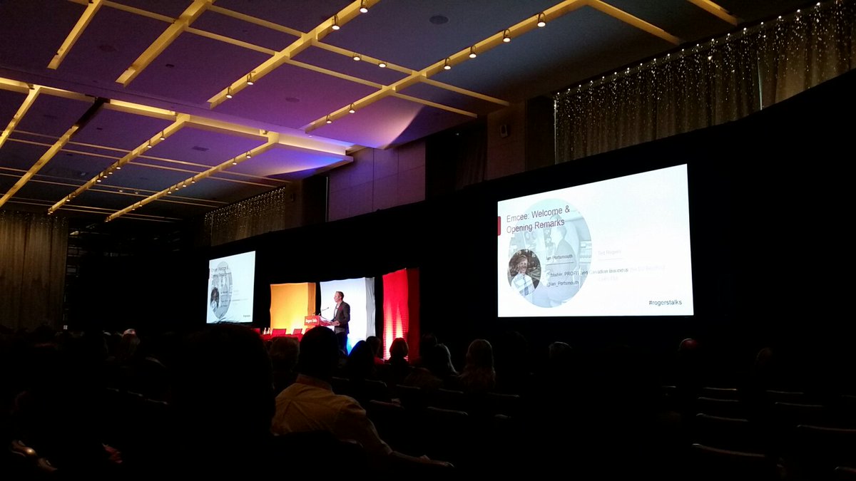 GeraldPeng's tweet photo. Enjoying the opening remarks from @Ian_Portsmouth at #RogersTalks https://t.co/46CnHgJjbI