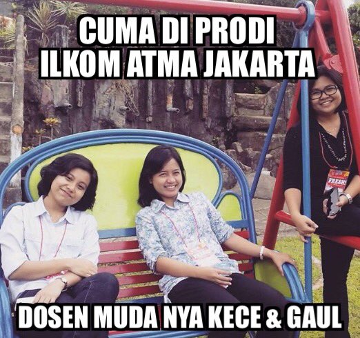 helenasukasuka's tweet photo. Dosen muda di prodi ilkom gaul &amp; kece loh! Kebayang kan belajar sama mereka, pasti asik!#dosenilkomatma https://t.co/NMGJLli9wo