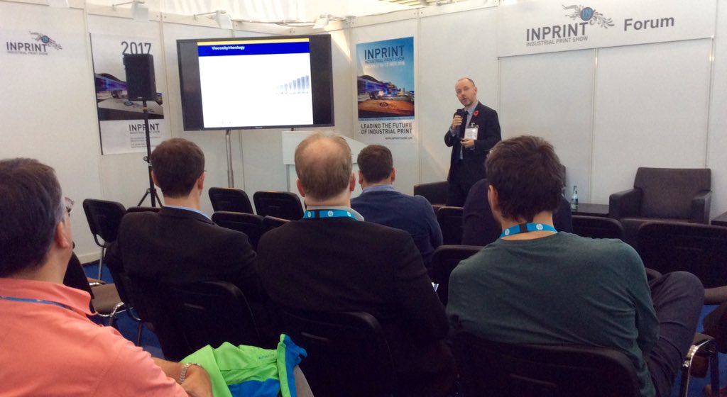 IMIEurope's tweet photo. Dr Tim Phillips, Sensient, kicks off the IMI Europe TechTalks at #InPrint2015 Forum Theatre each day 2:30-3:30 https://t.co/iqMBDwudIu