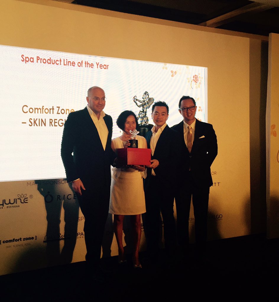 Spa Product Line of the Year Award for [comfort zone] Skin Regimen 
#asiaspaawards #GrandHyattHongKong
#AsiaSpa
