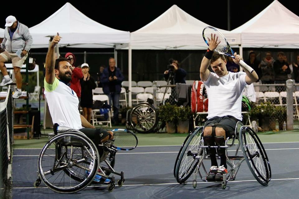 MJEREMIASZ's tweet photo. Heureux d'être de retour dans le Top 3 mondial en double #wheelchairtennis @LacosteTennis #allezgros https://t.co/Eaj738Fcxl