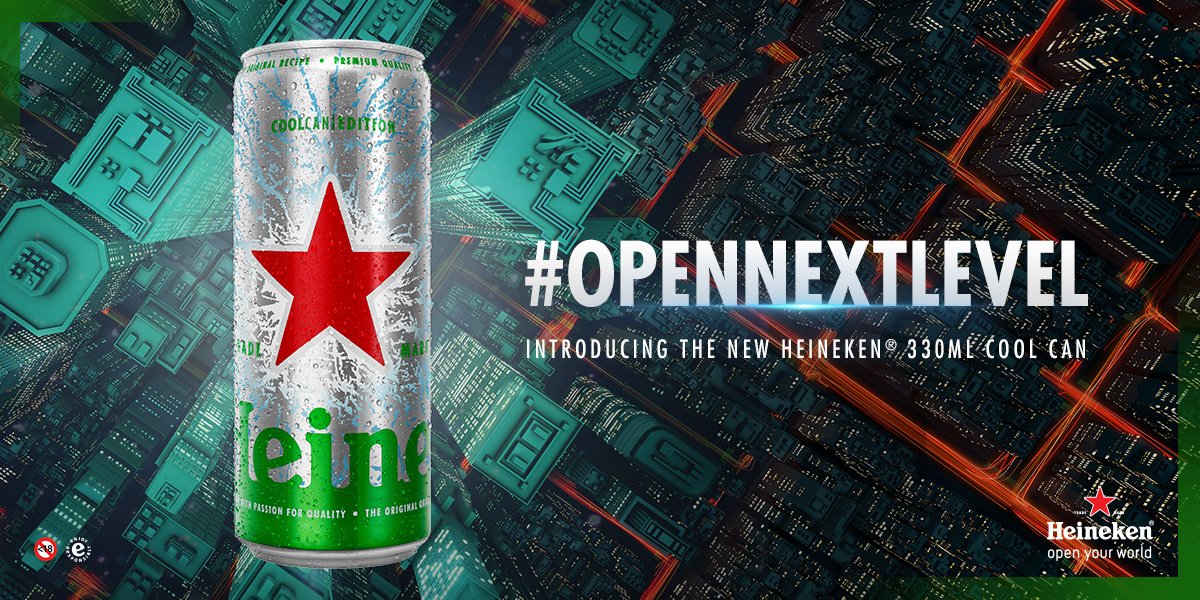 Experience the new sleek 330ml Cool Can. Slimmer, taller, more stylish! Available at major retailers #OpenNextLevel
