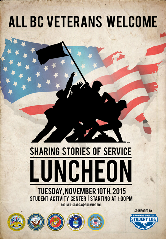 BrowardCollege's tweet photo. Join us in saluting Veterans. Check out our events and happenings in honor of #VeteransDay https://t.co/3L02xCxtso https://t.co/K3YIz3FgVa