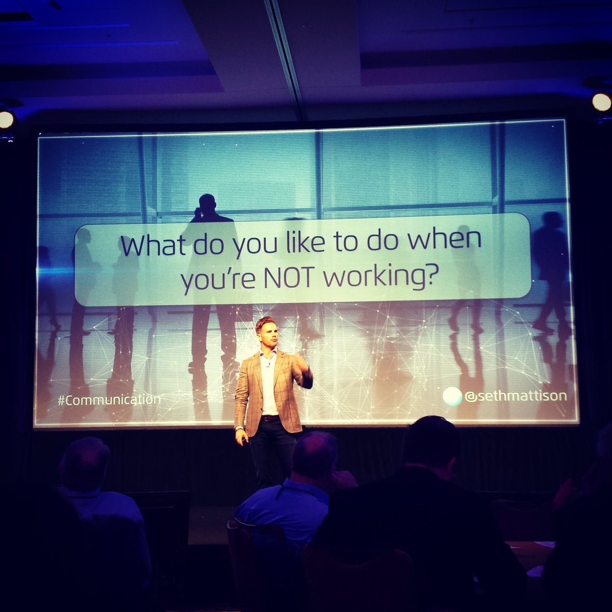 ytyukhova's tweet photo. #iescon15 #daytwo #keynote @sethmattison https://t.co/sxNXM8muDv