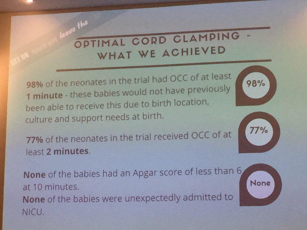 SuzyJowitt's tweet photo. Amazing results from Bath hospital's optimal cord clamping project ๐ #rcmstudentconference #delayedcordclamping https://t.co/zlHVyfnQ1p