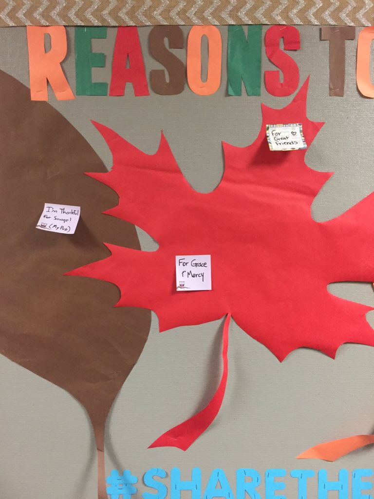 Go check out our November themed mural located in front of mrs.prewitts room. 🍁🍂🌲🦃#ShareTheLove_AOK