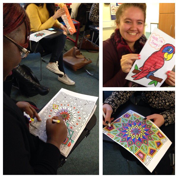 CovUniOT's tweet photo. When therapeutic group work is more than just coloring in....π¨ #243OT #health #wellbeing https://t.co/VQr4ZKAq6p