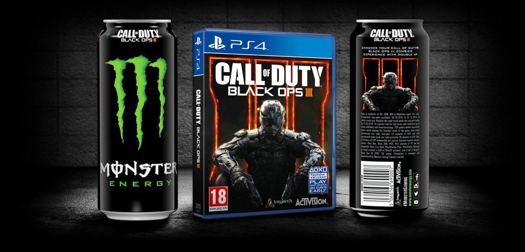 MonsterEnergySA's tweet photo. Take the fight right to the undead w/ #doublexXP for #blackops3 #zombies w/ @monsterenergy https://t.co/AlCDQQRq8j https://t.co/SPcTRMtKkv