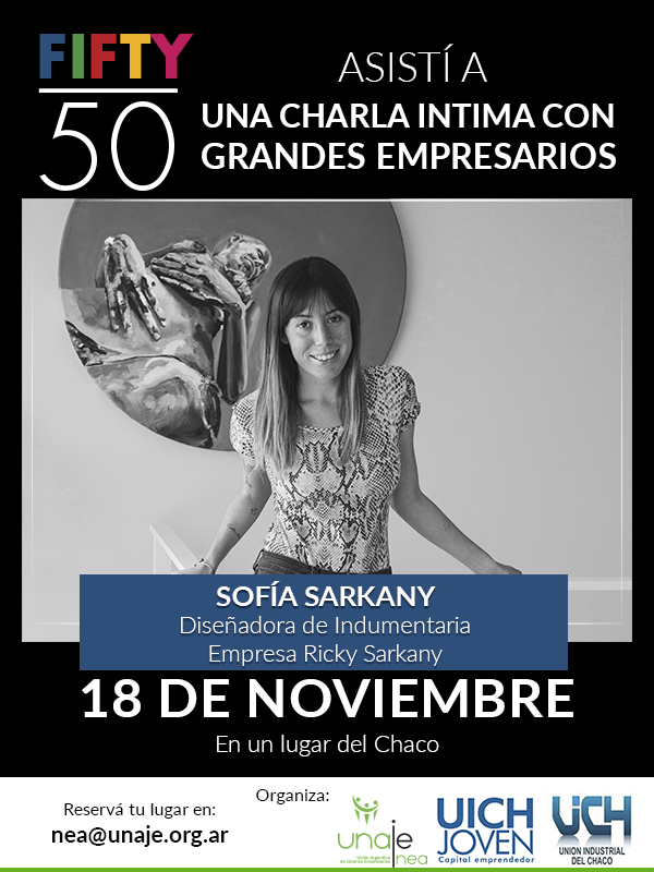 UnajeNEA's tweet photo. Se viene el primer Fifty del NEA con Sofía Sarkany. Reservá tu lugar en:  https://t.co/8b7mfvW3js https://t.co/CNe0r4hKC6