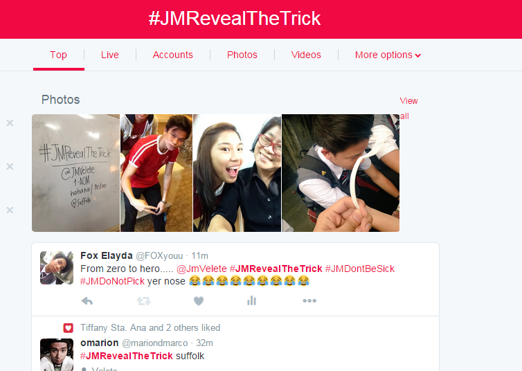 FOXyouu's tweet photo. @JmVelete Medyo sumisikat na #JMRevealTheTrick #JMFanClub https://t.co/6EtkIlnCgY