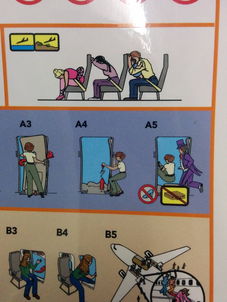 YouHadOneJ0B's tweet photo. That awkward moment when the plane is crashing and Willy Wonka exits behind you. https://t.co/fsjAoSF8Cy