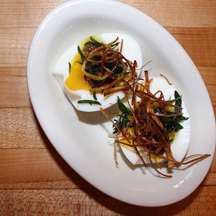 Housemanresto's tweet photo. @NoLeftovers_ is no slouch in the food photo department. #dressedeggs https://t.co/SUHlhnTjxH