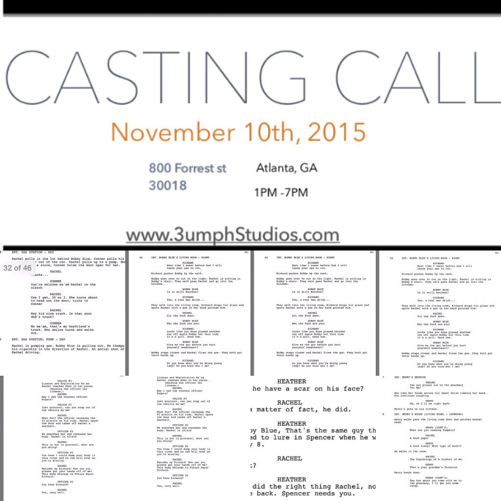 3umphupdate's tweet photo. Casting call today #Atlanta https://t.co/xJxCh291mC