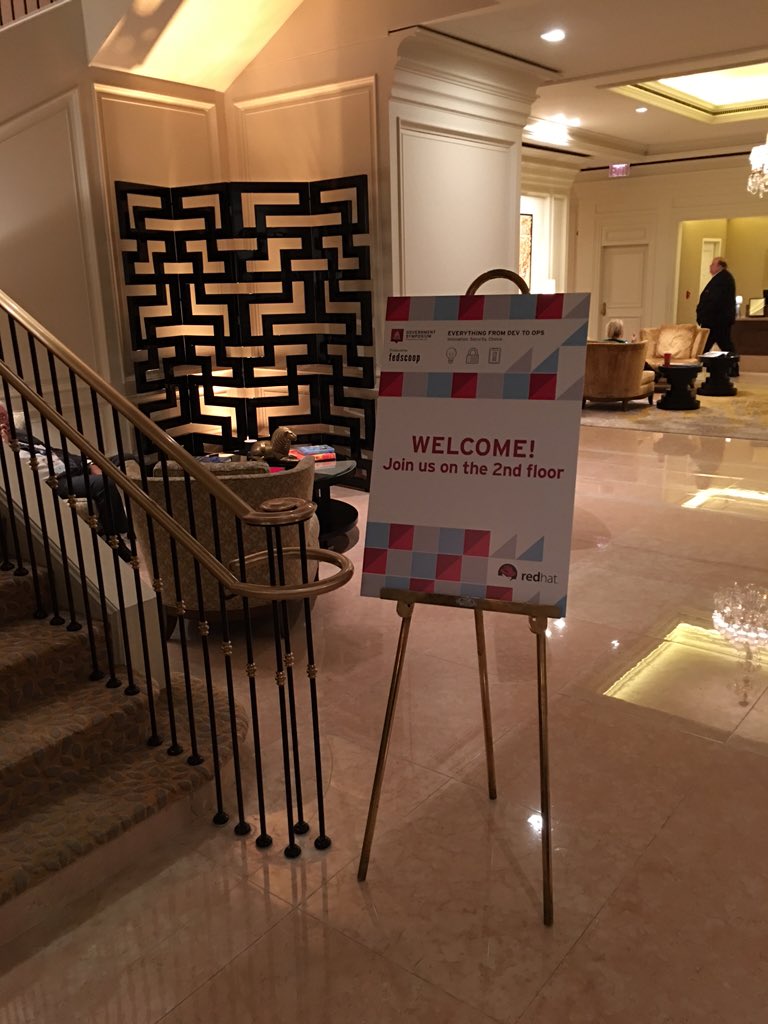 caldwellw's tweet photo. Excited about speaking at the Red Hat Government Symposium on Accelerating Application Delivery @ISSNews @RedHatGov https://t.co/uJ5znxTaAk