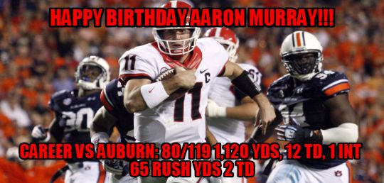 Happy Birthday to former QB Aaron Murray!!!  