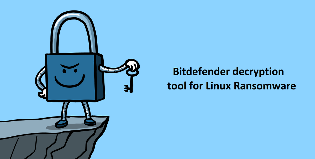 Bitdefender's tweet photo. #BitdefenderLabs have just released a decryption tool for Linux #Ransomware:  https://t.co/H4L8YnJdSr https://t.co/kyodJzjQCK