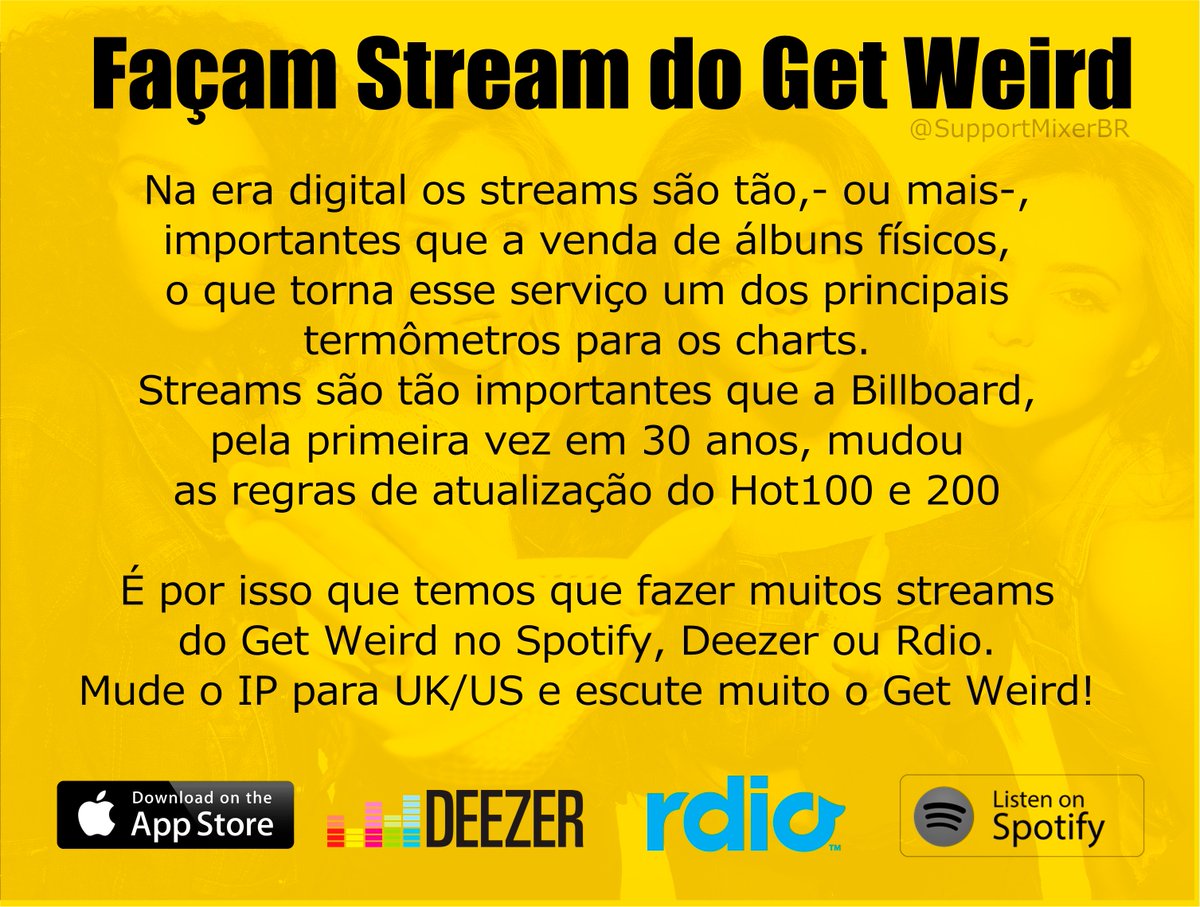 jadetmanoban's tweet photo. Ativem o IP UK ou US e escutem muito o álbum. É importante para ajudar as meninas #GetWeirdOutNow https://t.co/nG3SPX3aZa