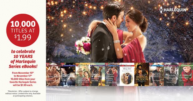 HarlequinBooks's tweet photo. IT'S ON! Celebrate 10 yrs of Harlequin eBooks with 10,000 titles at $1.99! https://t.co/A1Kb9Ptzuv #Harlequin10KSale https://t.co/ytgY36BfhQ
