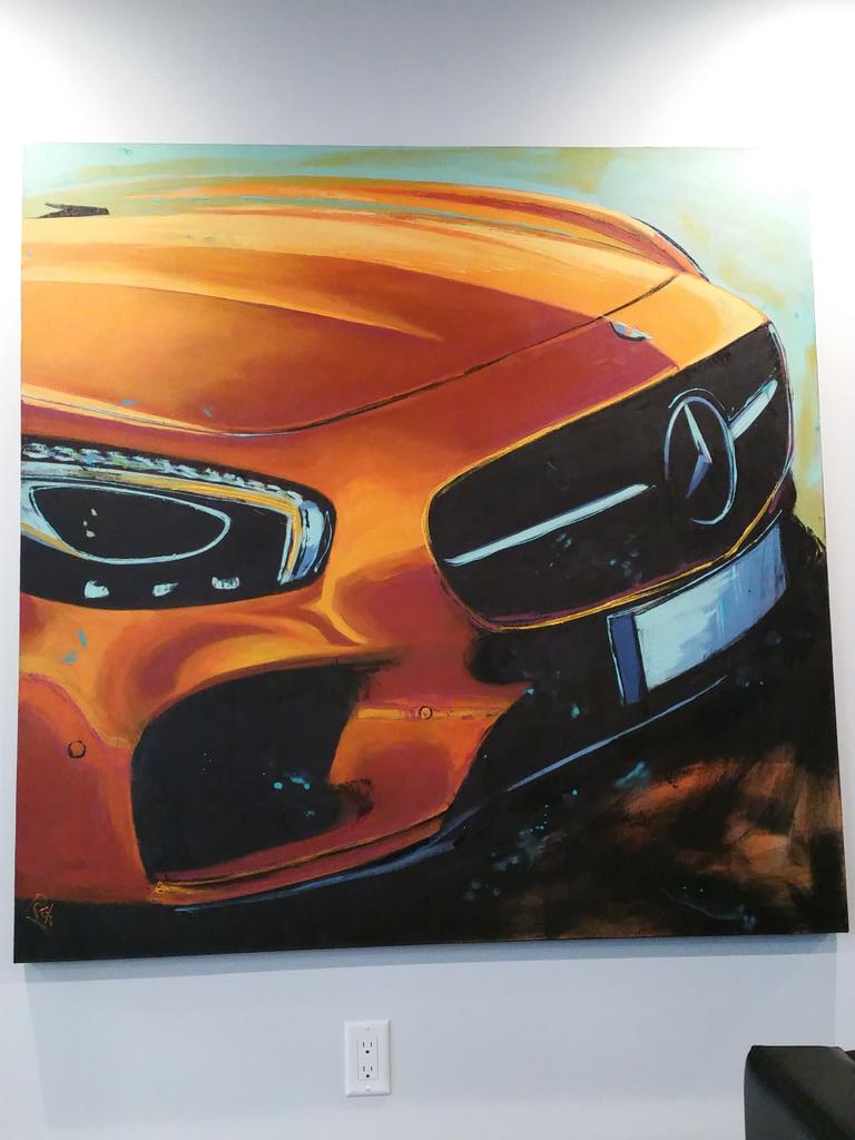 Joe_HomeOwner's tweet photo. Perfect painting for my mantle @MercedesWpg #myfavecolour #myfavedealership https://t.co/sMZiTQuVBZ