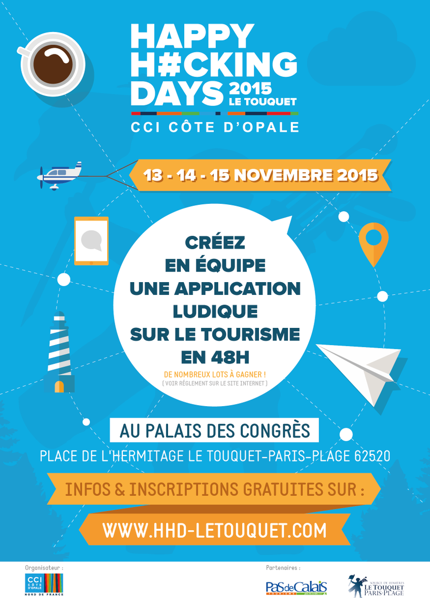 HappyHackingD's tweet image. Les #HappyHackingDays reviennent au Touquet les 13, 14 &amp;amp; 15 Novembre ! happyhackingdays.com
#etourisme #data #HHD