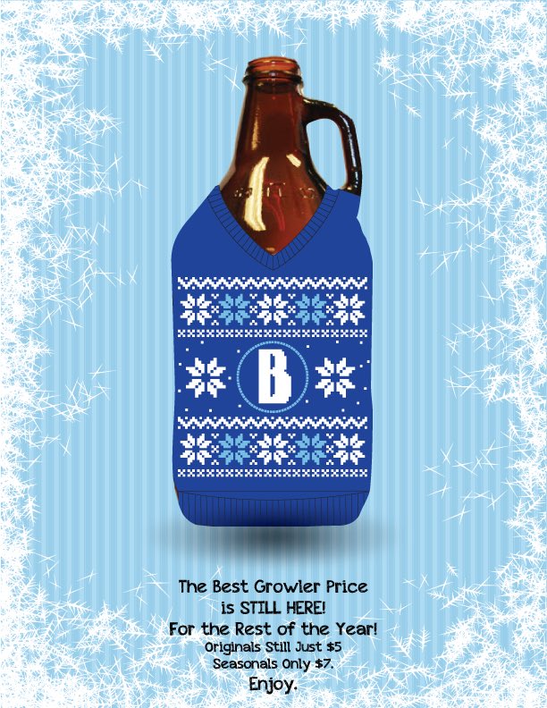 BudgeBros's tweet photo. Growler fills $5 through the end of the year. Seasonals only $7. https://t.co/QP2iYdgrsb