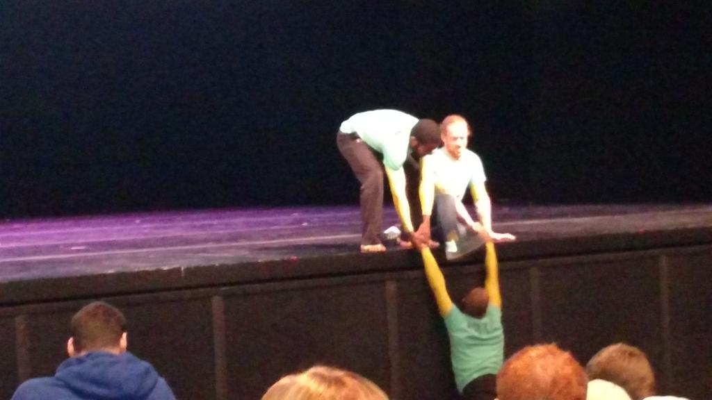 Chronisters3rd's tweet photo. Pre-show entertainment for Pilabolus at the Civic Center! https://t.co/ga4Grn9aod