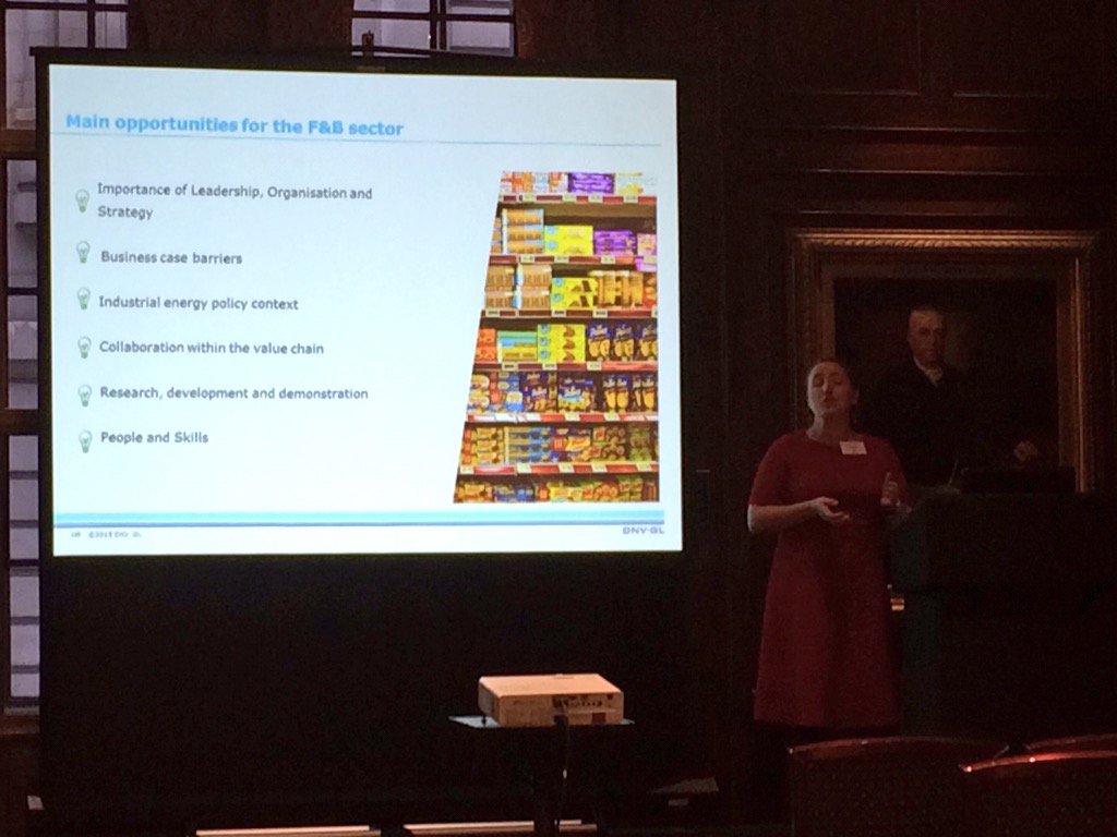 Foodanddrinkfed's tweet photo. Opportunities for food &amp;drink - @DNVGL on carbon roadmaps work. A good note to end the day on #fdfsustevent https://t.co/BpxLcRoZl2