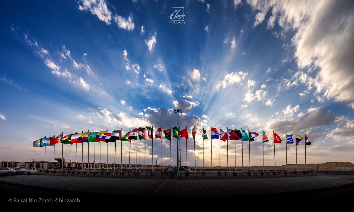 binzarah's tweet photo. يارب يتمم على خير في  #القمه_العربيه وهذي صورة من الأعلام المشاركة على طريق الملك سلمان الله يحفظه ويطول في عمره https://t.co/UVg8aSvX0V