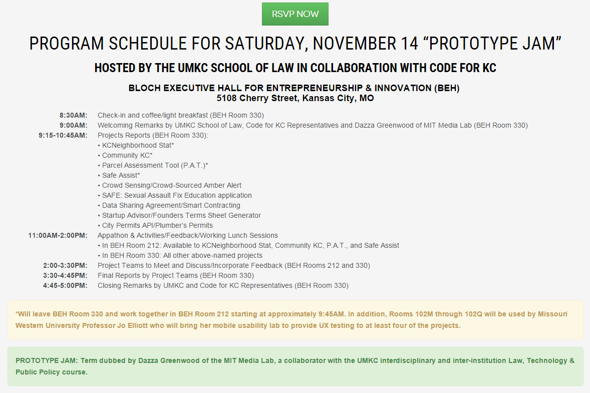 ayyoovod's tweet photo. @UMKCLaw #ProtoTypeJam program is now available. Live streaming starts at 9am https://t.co/tVfwF6Z7UP https://t.co/TUme8hHFFe
