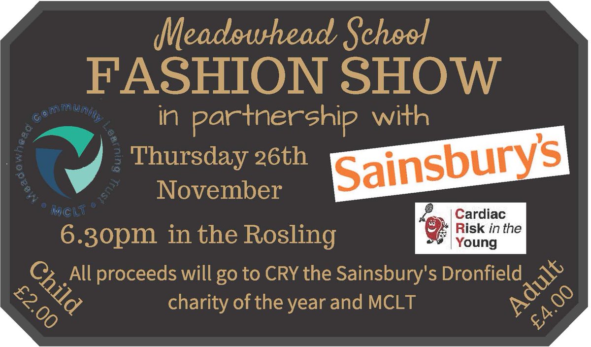 MeadowheadSch's tweet photo. Tickets on sale now! #meadowhead #sheffieldissuper https://t.co/4d237pcg7T