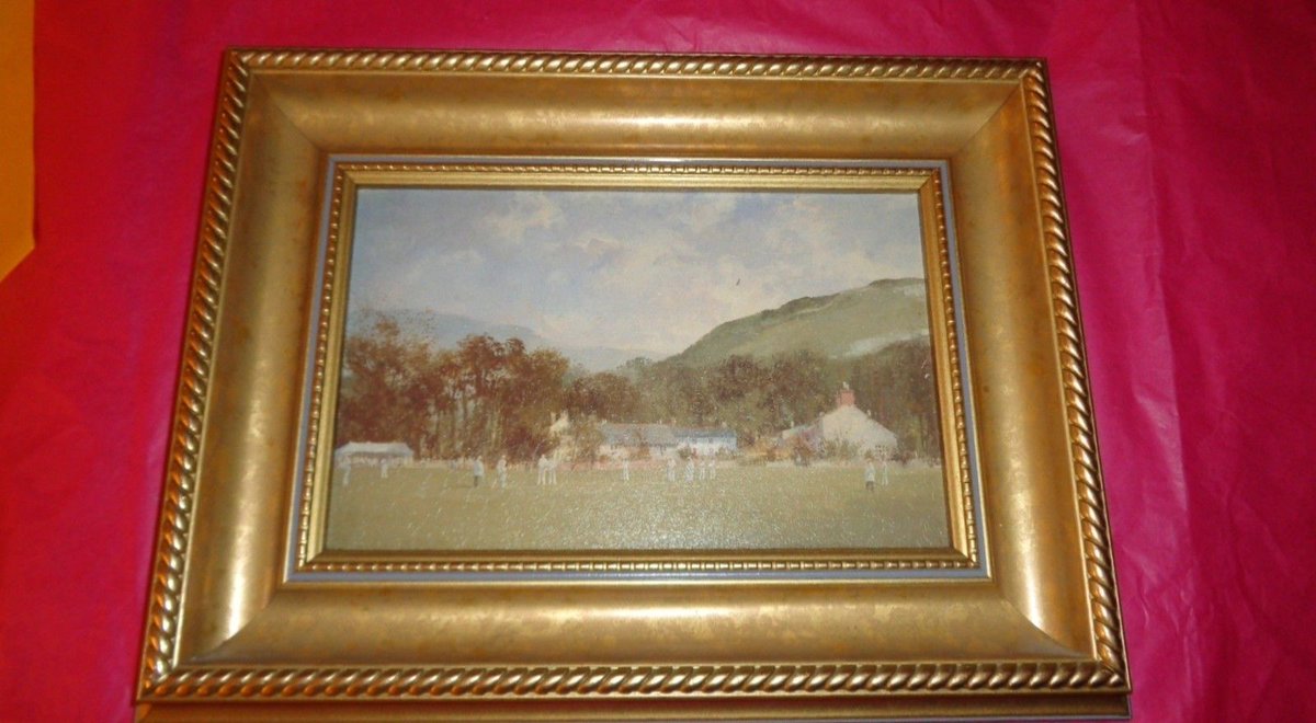 Charity Auction for <a href="/BBCCiN/">BBC Children in Need</a> Village Cricketers on the Green - Picture in Deep Frame ebay.co.uk/itm/Village-Cr…