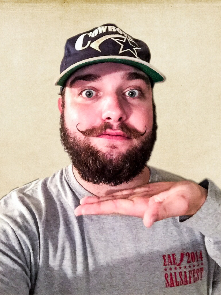 SAE Luke is happy to display the ole soup strainer for #Movember <a href="/SAEBaylor/">Baylor SAE</a>