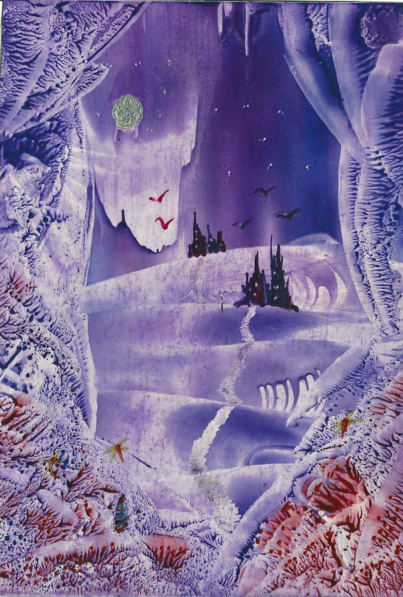 Charity Auction for <a href="/BBCCiN/">BBC Children in Need</a> Original Encaustic Artwork FANTASY LANDSCAPE - 5.75 x 4 ebay.co.uk/itm/Original-E…