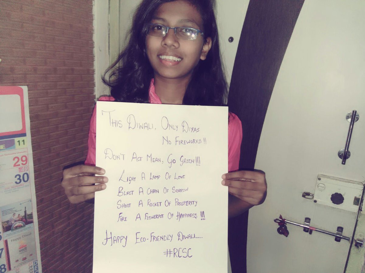 rcsathaye's tweet photo. #PostThree #EcoFriendlyDiwali #RCSC https://t.co/uwB8vWQDMj