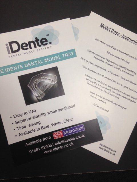 New leaflets and instruction sheets printed for iDente model trays