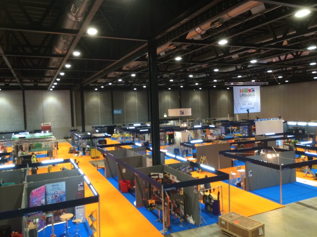 LiftEx_LEEA's tweet photo. It's exciting to see #liftex2015 setting up! See you all tomorrow!@liftex2015 https://t.co/PC2spB0mOP