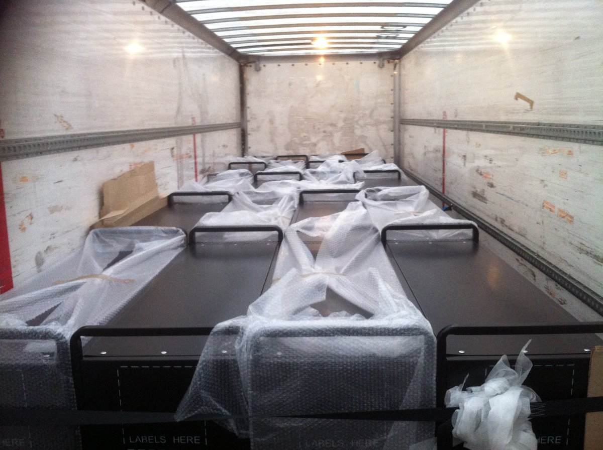 Tellytainer's tweet photo. Loading Tellytainer flat screen transport trolleys onto truck. #PAFSystems #TVTransportContainers https://t.co/9Vcb52KRHm