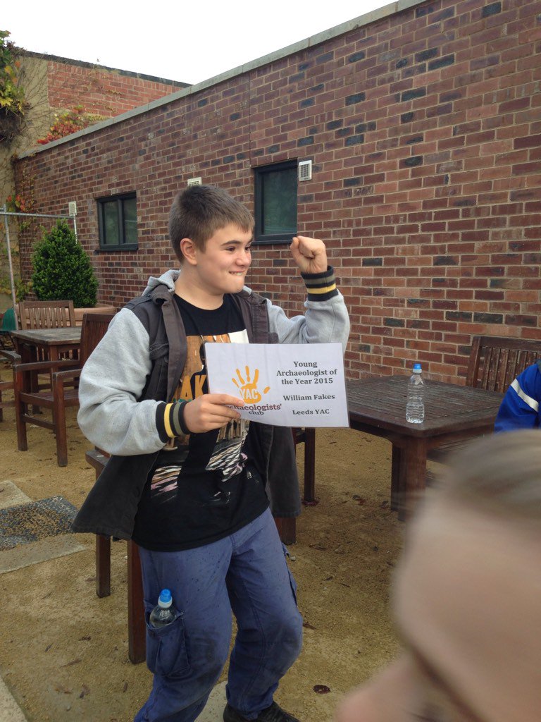 YAC_Leeds's tweet photo. Delighted that one of our members has been awarded with Young Archaeologist of the Year!  https://t.co/ek0UxgWSBg https://t.co/Fl8qG50as7