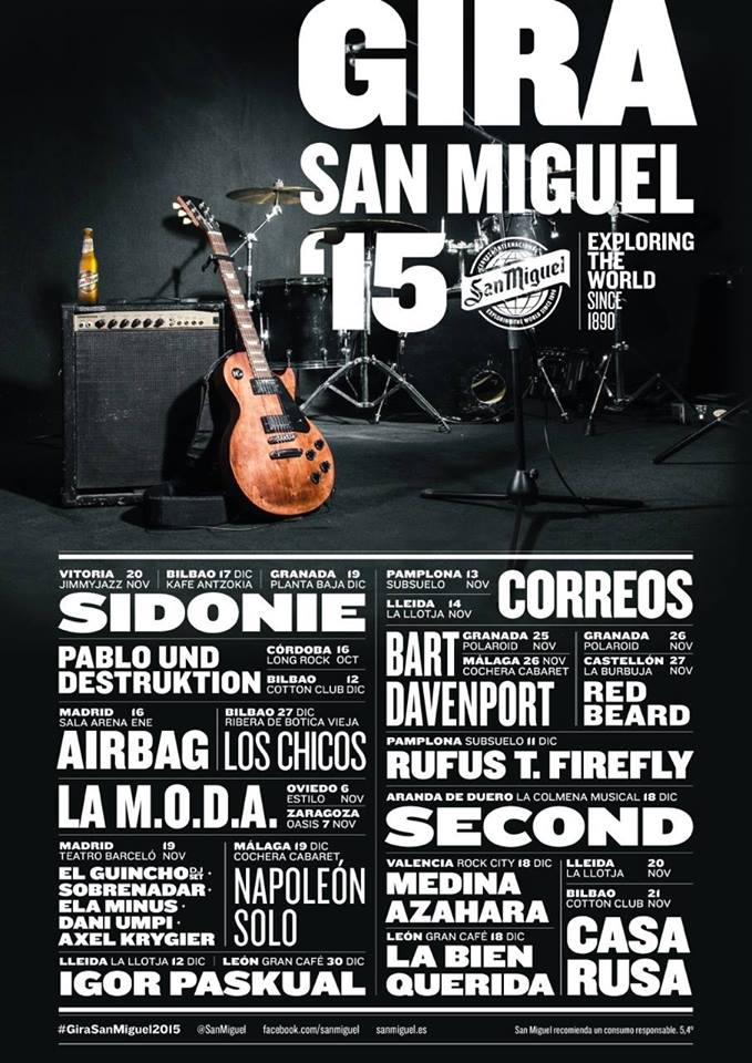Completo cartel de conciertos by <a href="/SanMiguel/">Cervezas San Miguel</a> con @CorreosMusic <a href="/sidonie_/">@sidonie_</a> <a href="/secondmusic/">Second</a> <a href="/IgorPaskual/">Igor Paskual</a> <a href="/MedinaAzahara_/">Medina Azahara Ofic.</a> ..
