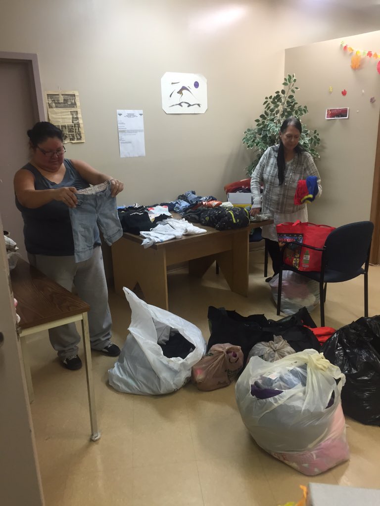 Thunderchild_FN's tweet photo. Items donated from @zutweets are here! #TCFirstNation members come by to select items your family needs. #RAKyxe https://t.co/WzUeWHbZSv